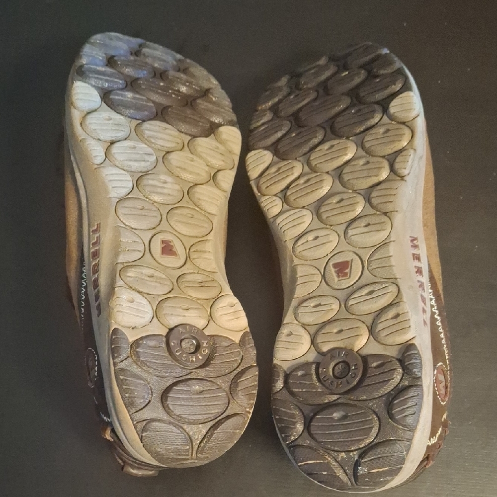 Merrell Kamori Women's 10 Dark Earth Suede Leather Slip On Loafers J099925C - Picture 4 of 8